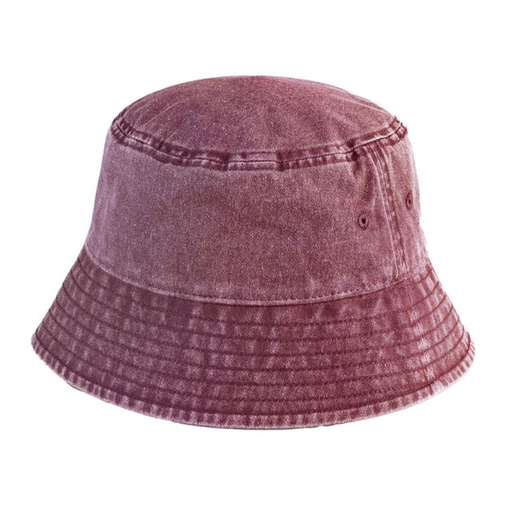 Beechfield Unisex Adult Vintage Bucket Hat / Vintage Red